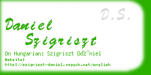 daniel szigriszt business card
